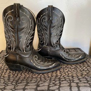 Ariat Black Western Boots, sz 6 B (fits 6.5)